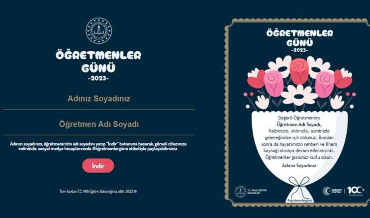 24 Kasım Öğretmenler Günü dijital kutlama kartı: MEB Öğretmenler Günü kutlama kartı nasıl indirilir?