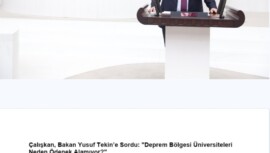 Hatay Milletvekili Doç. Dr. Necmettin Çalışkan, 2025 Bütçe çalışmaları sırasında Milli Eğitim Bakanı Yusuf Tekin’e deprem bölgesindeki üniversitelerin geliştirme ödeneği alamamasını gündeme getirdi.