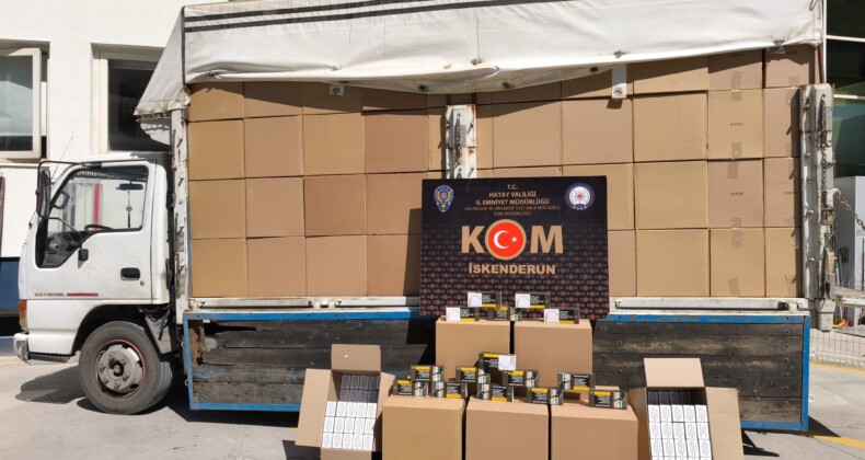 Hatay’da Kaçak Makaron Operasyonu:
