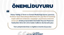 ÜZÜMDALI HAYVAN PAZARINA ŞAP TEDBİRİ